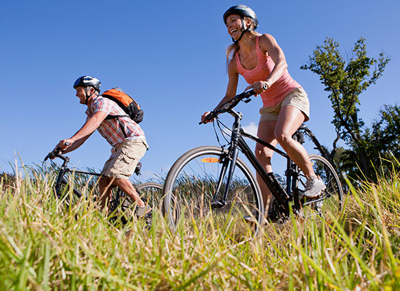 Radfahren entlang des Mains
